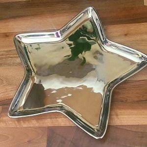 10" dia. Pottery Barn Star Plate or Trinket Tray or Candle Holder